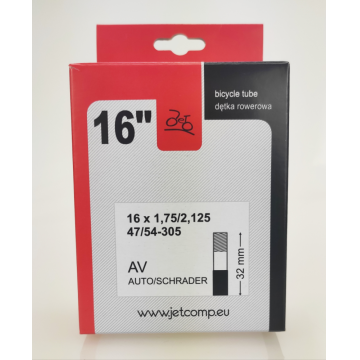 Camera de aer biciclete JET 16   x 1,75 2,125 AV-32mm Camera de aer biciclete JET 16   x 1,75 2,125 AV-32mm