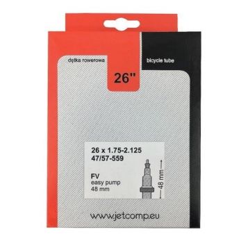 Camera de aer biciclete JET 26x1.75 2.125 FV48mm Camera de aer biciclete JET 26x1.75 2.125 FV48mm