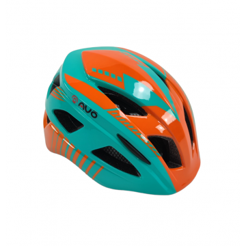 Casca biciclisti AVO-03, culoare portocaliu albastru, marime M (46-52cm) Casca biciclisti AVO-03, culoare portocaliu albastru, marime M (46-52cm)