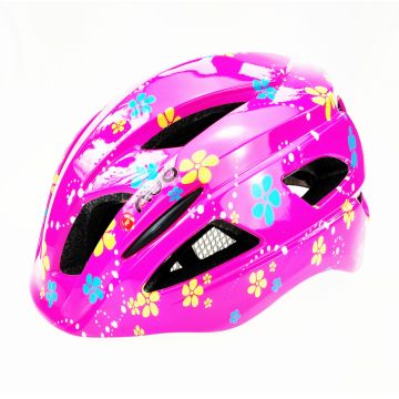 Casca biciclisti AVO-03, culoare roz, model flori, marime M (46-52cm) Casca biciclisti AVO-03, culoare roz, model flori, marime M (46-52cm)