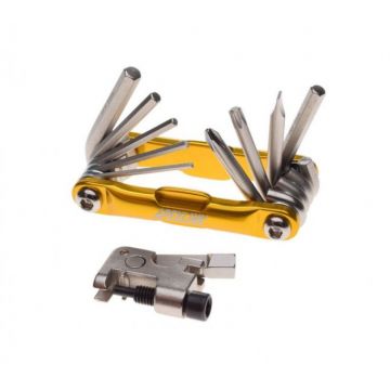 Cheie multifunctionala, 15 functii, culoare galben Cheie multifunctionala, 15 functii, culoare galben