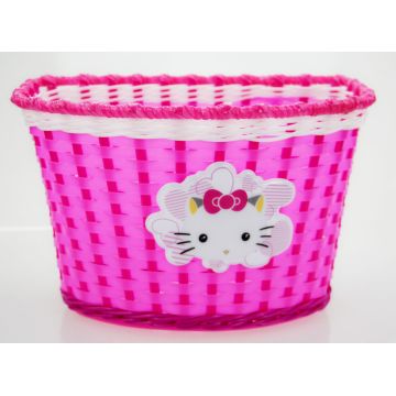 Cos biciclete copii HL-BS02-Kitty pentru roti 16  , material plastic, culoare roz Cos biciclete copii HL-BS02-Kitty pentru roti 16  , material plastic, culoare roz