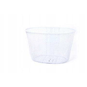 Cos biciclete copii, material metalic, culoare alb, montaj fata Cos biciclete copii, material metalic, culoare alb, montaj fata