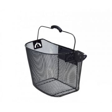 Cos biciclete cu maner si prindere pe ghidon, cu detasare rapida, culoare negru Cos biciclete cu maner si prindere pe ghidon, cu detasare rapida, culoare negru