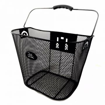 Cos fata biciclete XH-BK-07, tip plasa, prindere Click, culoare negru Cos fata biciclete XH-BK-07, tip plasa, prindere Click, culoare negru