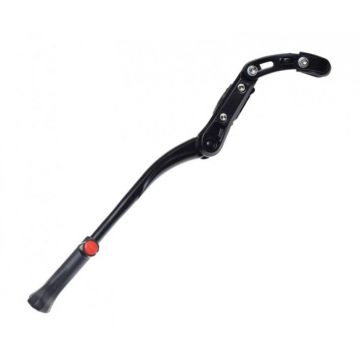 Cric lateral aluminiu, prindere cadru spate, reglabil 24  -28  , culoare negru, pentru bicicletele cu frana disc, greutate 453g Cric lateral aluminiu, prindere cadru spate, reglabil 24  -28  , culoare negru, pentru bicicletele cu frana disc, greutate 453g