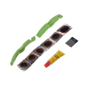 Kit reparatie pana petic lipici leviere, culoare verde Kit reparatie pana petic lipici leviere, culoare verde