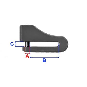 Lacat pentru disc cu alarma, On Off, culoare rosu Lacat pentru disc cu alarma, On Off, culoare rosu