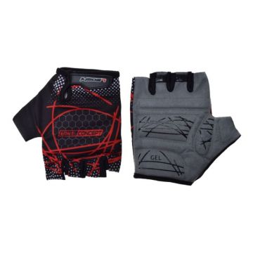 Manusi ciclism adulti, Leoshi, cu gel, culoare negru rosu, marime XL Manusi ciclism adulti, Leoshi, cu gel, culoare negru rosu, marime XL