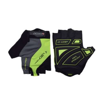 Manusi ciclism adulti, Leoshi D-Grip, cu gel, marime XL, culoare negru verde gri Manusi ciclism adulti, Leoshi D-Grip, cu gel, marime XL, culoare negru verde gri