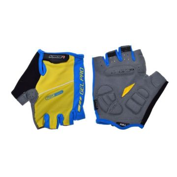 Manusi ciclism adulti, Leoshi Gel-Pro, cu gel, marime M, culoare galben albastru Manusi ciclism adulti, Leoshi Gel-Pro, cu gel, marime M, culoare galben albastru