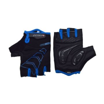 Manusi ciclism adulti, Leoshi Pro-Line, cu gel, culoare negru albastru, marime M Manusi ciclism adulti, Leoshi Pro-Line, cu gel, culoare negru albastru, marime M