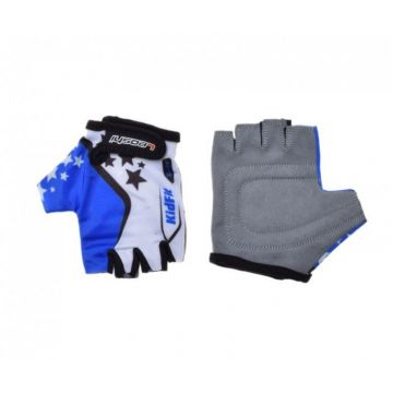 Manusi ciclisti copii, culoare alb albastru, marime 5XS Manusi ciclisti copii, culoare alb albastru, marime 5XS