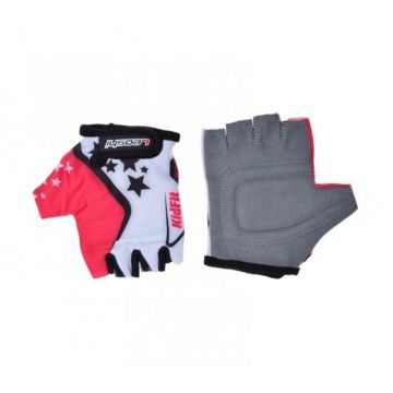 Manusi ciclisti copii, culoare alb roz, marime 5XS Manusi ciclisti copii, culoare alb roz, marime 5XS