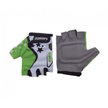 Manusi ciclisti copii, culoare alb verde, marime 3XS Manusi ciclisti copii, culoare alb verde, marime 3XS