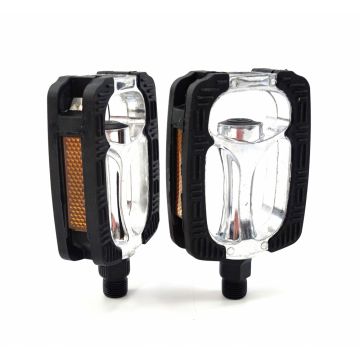 Pedale biciclete Jet 879A, aluminiu cauciuc, filet 9 16  (14mm) Pedale biciclete Jet 879A, aluminiu cauciuc, filet 9 16  (14mm)