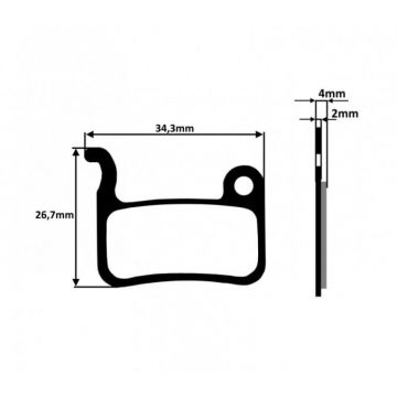 Placute frana metalice pentru Shimano, Deore LX BR-M655, LX BR-M756 Placute frana metalice pentru Shimano, Deore LX BR-M655, LX BR-M756