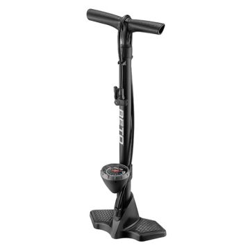 Pompa aer roti biciclete, Beto CMP-155PG7 podea, manometru, din plastic 25  , 160 PSI Pompa aer roti biciclete, Beto CMP-155PG7 podea, manometru, din plastic 25  , 160 PSI