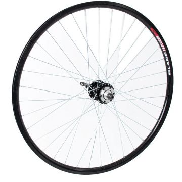 Roata spate dubla, 26x1.75 din aluminiu, culoare negru, pentru frana disc Roata spate dubla, 26x1.75 din aluminiu, culoare negru, pentru frana disc