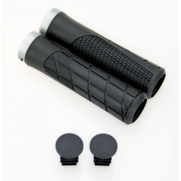 Set 2 mansoane bicicleta Jet G-316 lock-on, culoare negre Set 2 mansoane bicicleta Jet G-316 lock-on, culoare negre