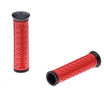 Set 2 mansoane biciclete, material Kraton Gel, lungime 120 mm, greutate 81 g, culoare rosu negru Set 2 mansoane biciclete, material Kraton Gel, lungime 120 mm, greutate 81 g, culoare rosu negru