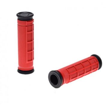 Set 2 mansoane biciclete, material Kraton Gel, lungime 120 mm, greutate 92g, culoare rosu negru Set 2 mansoane biciclete, material Kraton Gel, lungime 120 mm, greutate 92g, culoare rosu negru