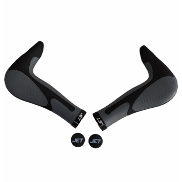 Set 2 mansoane ergonomice cu blocaj, pentru biciclete Jet G-205, culoare negru gri Set 2 mansoane ergonomice cu blocaj, pentru biciclete Jet G-205, culoare negru gri
