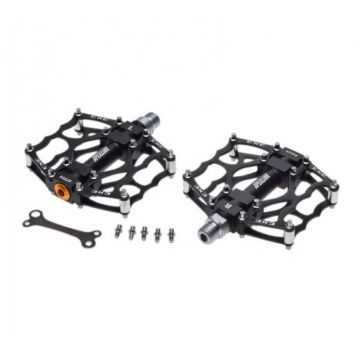Set 2 pedale din aluminiu, filet 9 16,12 pini, culoare negru Set 2 pedale din aluminiu, filet 9 16,12 pini, culoare negru