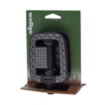 Set 2 pedale din plastic filet 9 16, Wellgo culoare negru Set 2 pedale din plastic filet 9 16, Wellgo culoare negru