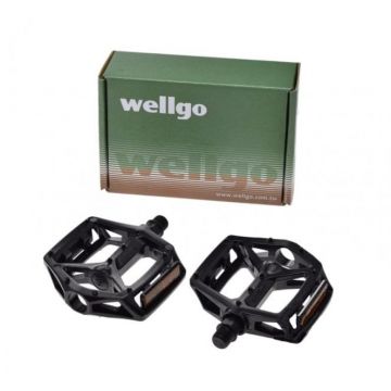 Set 2 Wellgo pedale, filet 9 16 , culoare negru Set 2 Wellgo pedale, filet 9 16 , culoare negru