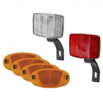 Set Catadioptru + ochi de pisica alb si rosu Set Catadioptru + ochi de pisica alb si rosu