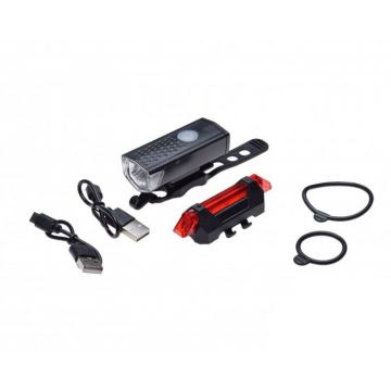 Set far + Stop 300lumeni, rezistent la apa Set far + Stop 300lumeni, rezistent la apa