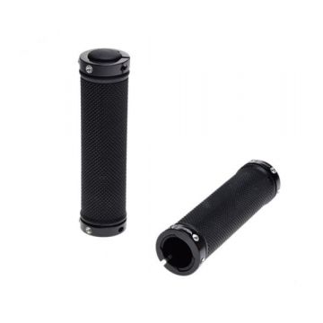 Set mansoane biciclete, negre, LockOn material: Kraton Gel, L127 mm, greutate: 128 g Set mansoane biciclete, negre, LockOn material: Kraton Gel, L127 mm, greutate: 128 g