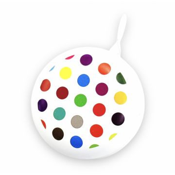 Sonerie biciclete Jet 58mm, model retro, culoare alb, model cu bulinute colorate Sonerie biciclete Jet 58mm, model retro, culoare alb, model cu bulinute colorate