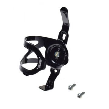 Suport bidon apa, din aluminiu, rotativ, pentru biciclete, culoare negru Suport bidon apa, din aluminiu, rotativ, pentru biciclete, culoare negru