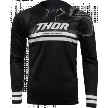 Tricou biciclisti Thor, culoare negru alb, marime L Tricou biciclisti Thor, culoare negru alb, marime L