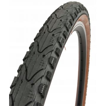 Anvelopa Kenda Khan K935 28x1.75  28x1-5 8 x 1-3 4, 700x45C, culoare negru cu banda maro