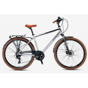Bicicleta City Kron CX 300, roata 28  , 24 viteze, cadru aluminiu, frana disc hidraulic, culoare gri Bicicleta City Kron CX 300, roata 28  , 24 viteze, cadru aluminiu, frana disc hidraulic, culoare gri