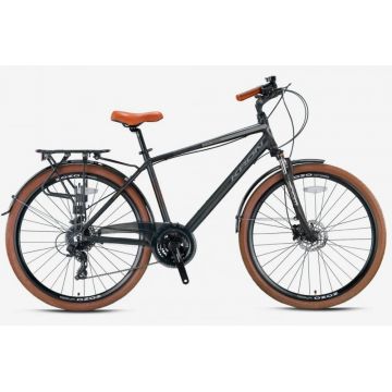 Bicicleta City Kron CX 300, roata 28  , 24 viteze, cadru aluminiu, frana disc hidraulic, culoare negru Bicicleta City Kron CX 300, roata 28  , 24 viteze, cadru aluminiu, frana disc hidraulic, culoare negru