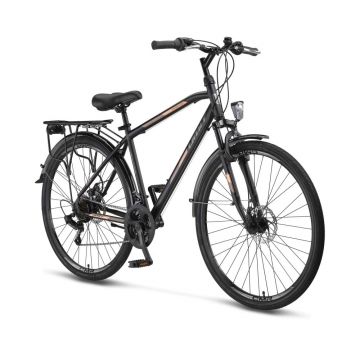 Bicicleta City Umit Montana M-480-S-2D, culoare negru maro, roata 28  , cadru otel, frana pe disc Bicicleta City Umit Montana M-480-S-2D, culoare negru maro, roata 28  , cadru otel, frana pe disc