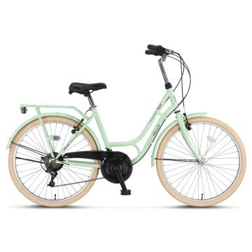 Bicicleta City Umit Stitch Lady, culoare menta, roata 26  , cadru otel, frana V-Brake Bicicleta City Umit Stitch Lady, culoare menta, roata 26  , cadru otel, frana V-Brake
