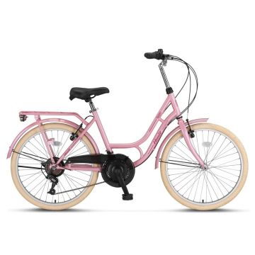 Bicicleta City Umit Stitch Lady, culoare roz, roata 26  , cadru otel, frana V-Brake Bicicleta City Umit Stitch Lady, culoare roz, roata 26  , cadru otel, frana V-Brake