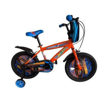 Bicicleta copii Belderia Fastwheel, culoare portocaliu, roata 16  , cadru din otel Bicicleta copii Belderia Fastwheel, culoare portocaliu, roata 16  , cadru din otel