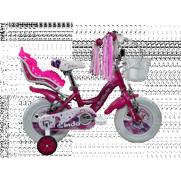 Bicicleta copii Belderia Linda, culoare roz, roata 12  , cadru din otel Bicicleta copii Belderia Linda, culoare roz, roata 12  , cadru din otel