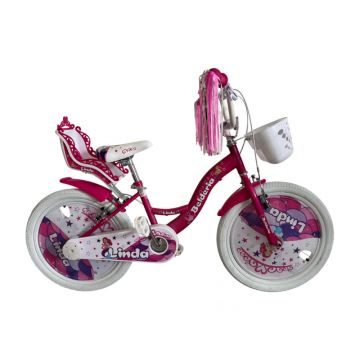 Bicicleta copii Belderia Linda, culoare roz, roata 18  , cadru din otel Bicicleta copii Belderia Linda, culoare roz, roata 18  , cadru din otel