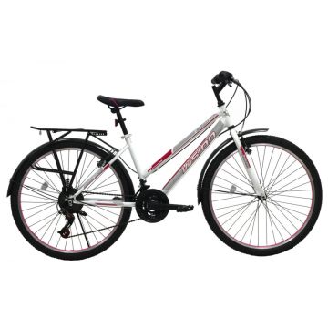 Bicicleta MTB dame Vision Elegance, culoare alb roz, roata 26  , cadru din otel Bicicleta MTB dame Vision Elegance, culoare alb roz, roata 26  , cadru din otel