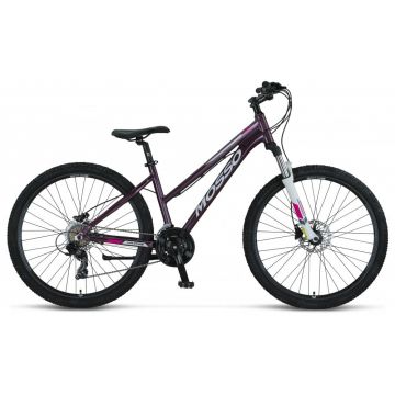 Bicicleta MTB Mosso Wildfire Lady, frane hidraulice, roata 27.5, cadru 16   din aluminiu, culoare violet roz Bicicleta MTB Mosso Wildfire Lady, frane hidraulice, roata 27.5, cadru 16   din aluminiu, culoare violet roz