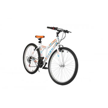 Bicicleta MTB Tec Strong, culoare alb portocaliu albastru, roata 26  , cadru din otel Bicicleta MTB Tec Strong, culoare alb portocaliu albastru, roata 26  , cadru din otel