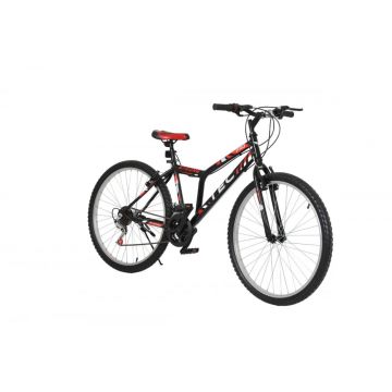 Bicicleta MTB Tec Strong, culoare negru rosu, roata 24  , cadru din otel Bicicleta MTB Tec Strong, culoare negru rosu, roata 24  , cadru din otel