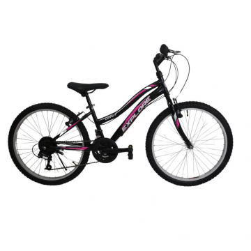 Bicicleta MTB UMIT Explorer Lady, culoare negru roz, roata 26  , cadru din otel Bicicleta MTB UMIT Explorer Lady, culoare negru roz, roata 26  , cadru din otel